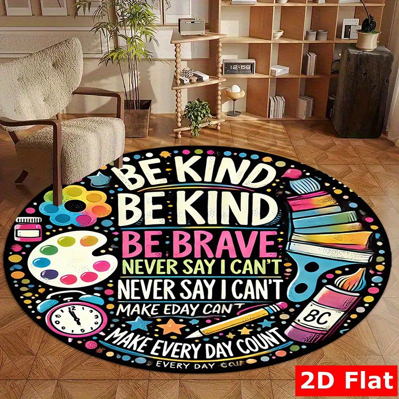 Kids Education Quote - Citação Motivacional Be Kind Be Brave,