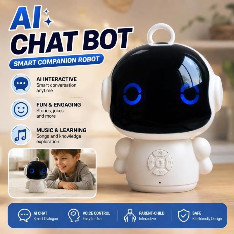 Japanese Kids Education - Brinquedo Robô Inteligente com IA, Interativo