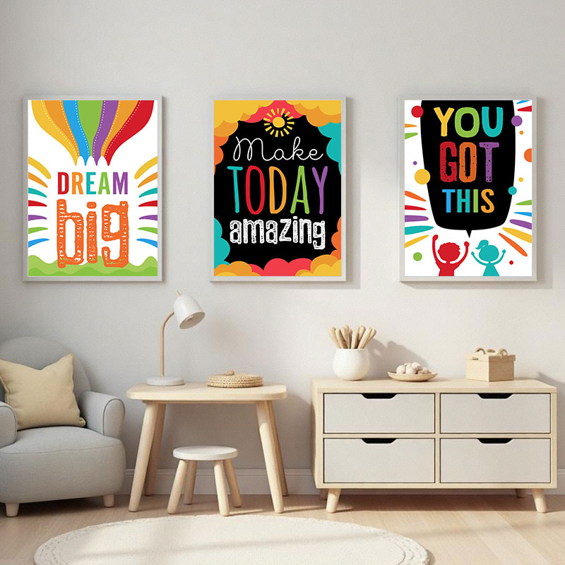Kids Education Quote - Colorido bonito sonho grandes citações impressões