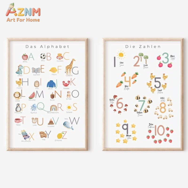 Kids Home Education - AZNM Arte de Parede em Tela