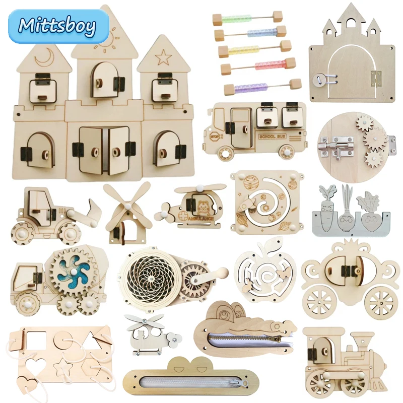 Kids Education Usa - Montessori ocupado placa diy acessórios de