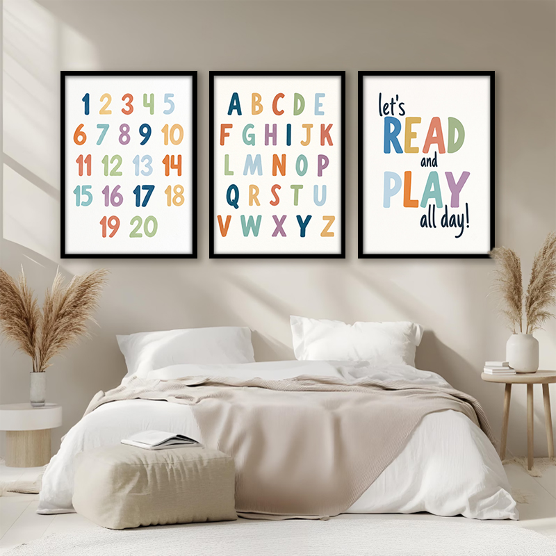 Conjunto de arte de parede em  - Kids Education Quote avaliação e preço