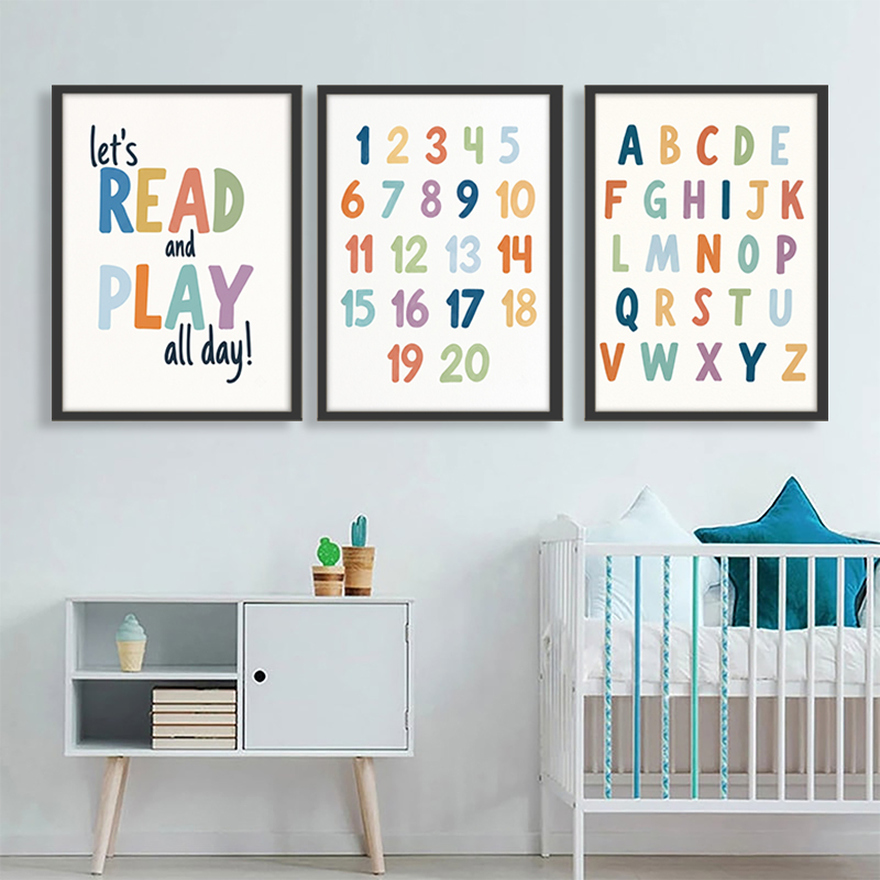 Conjunto de arte de parede em  - Kids Education Quote avaliação e preço
