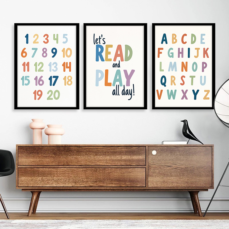 Conjunto de arte de parede em  - Kids Education Quote avaliação e preço