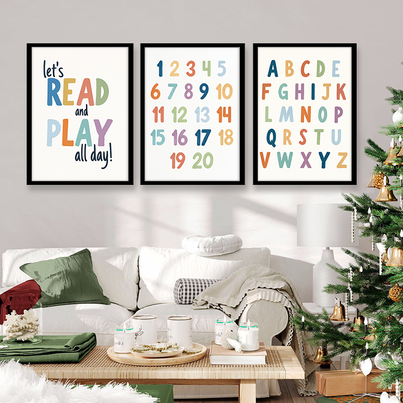 Conjunto de arte de parede em  - Kids Education Quote avaliação e preço