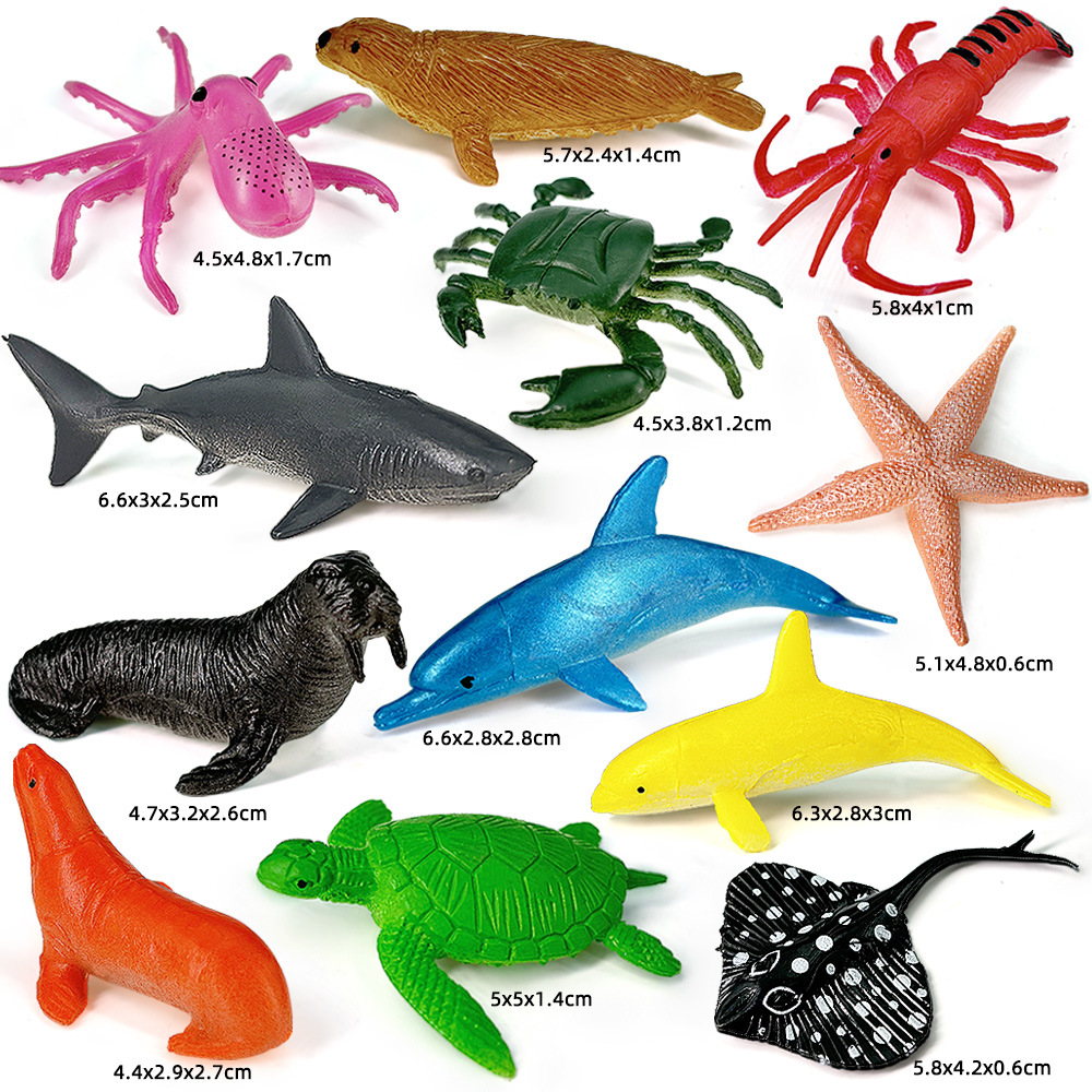 12 pçs oceano vida marinha con - Kids Educational Game avaliação e preço