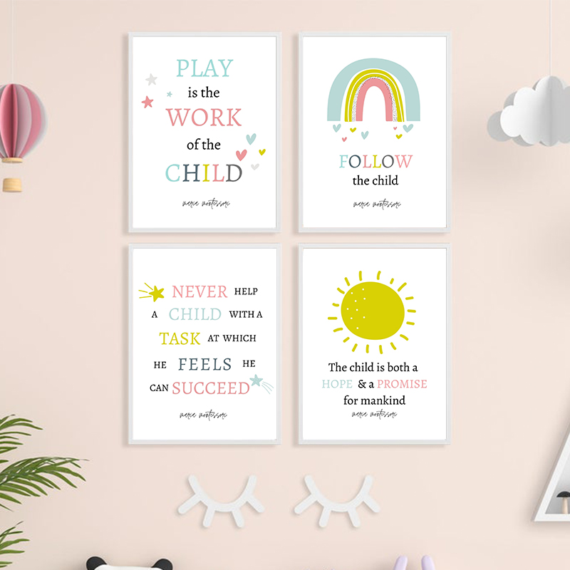Jogar é o trabalho de uma cria - Kids Education Quote avaliação e preço