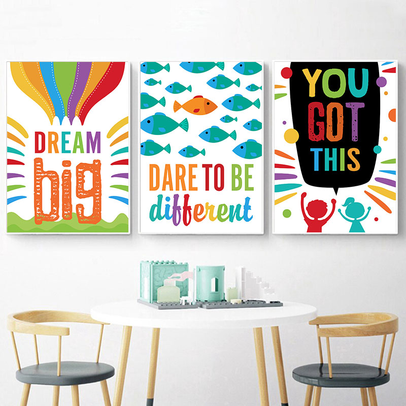 Colorido bonito sonho grandes  - Kids Education Quote avaliação e preço