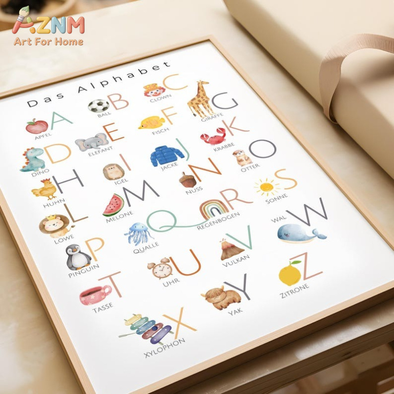 AZNM Arte de Parede em Tela co - Kids Home Education avaliação e preço