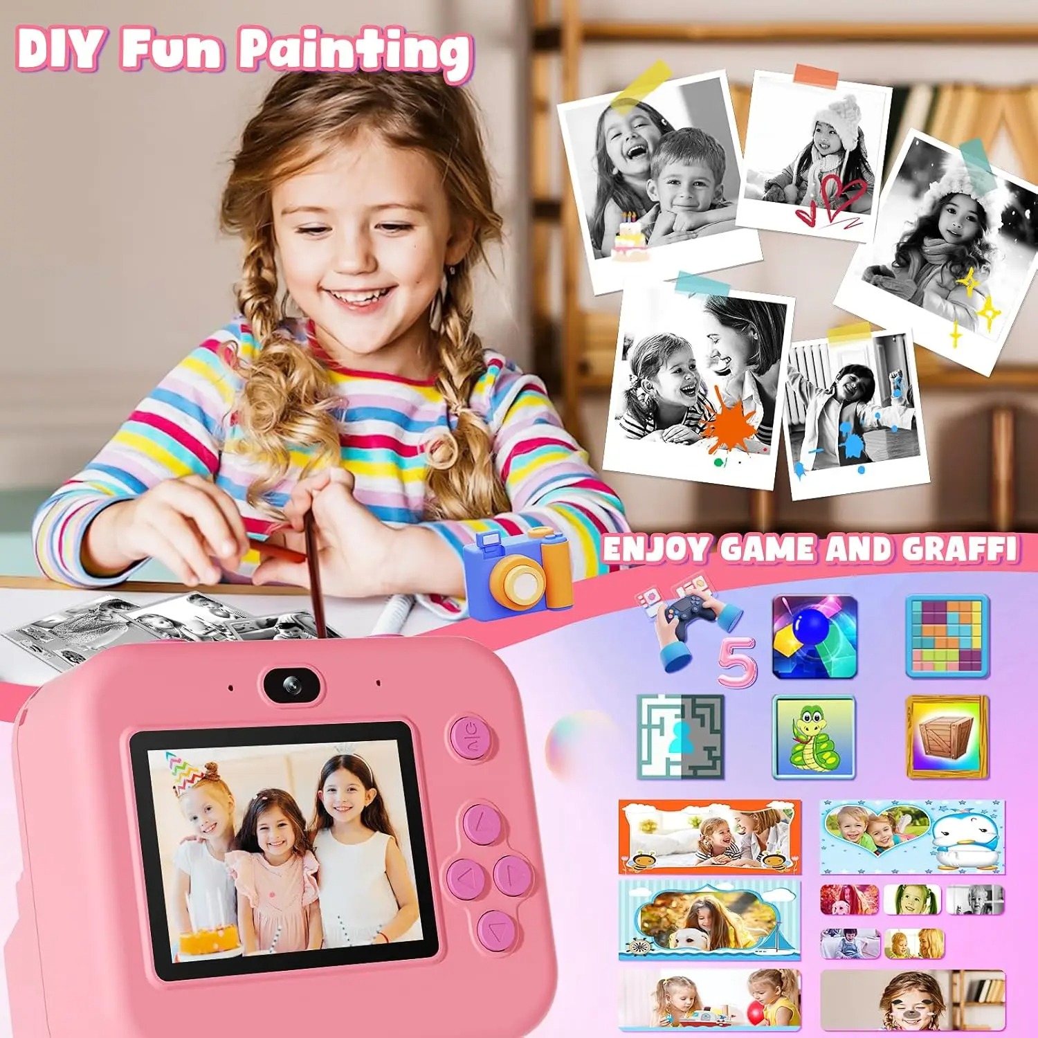 Newinstant impressão câmera co - Japanese Kids Education avaliação e preço