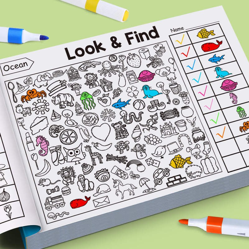 Livro de atividades de busca d - Kids Early Education Books avaliação e preço